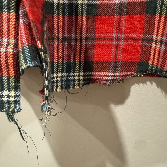 Vintage Wrangler Button Up Shirt Red Plaid Flannel Pearl Snap - Picture 7 of 10